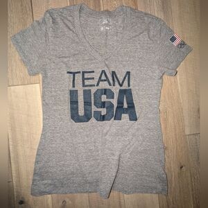 Tri-blend V-neck Team USA Tshirt Women's Medium